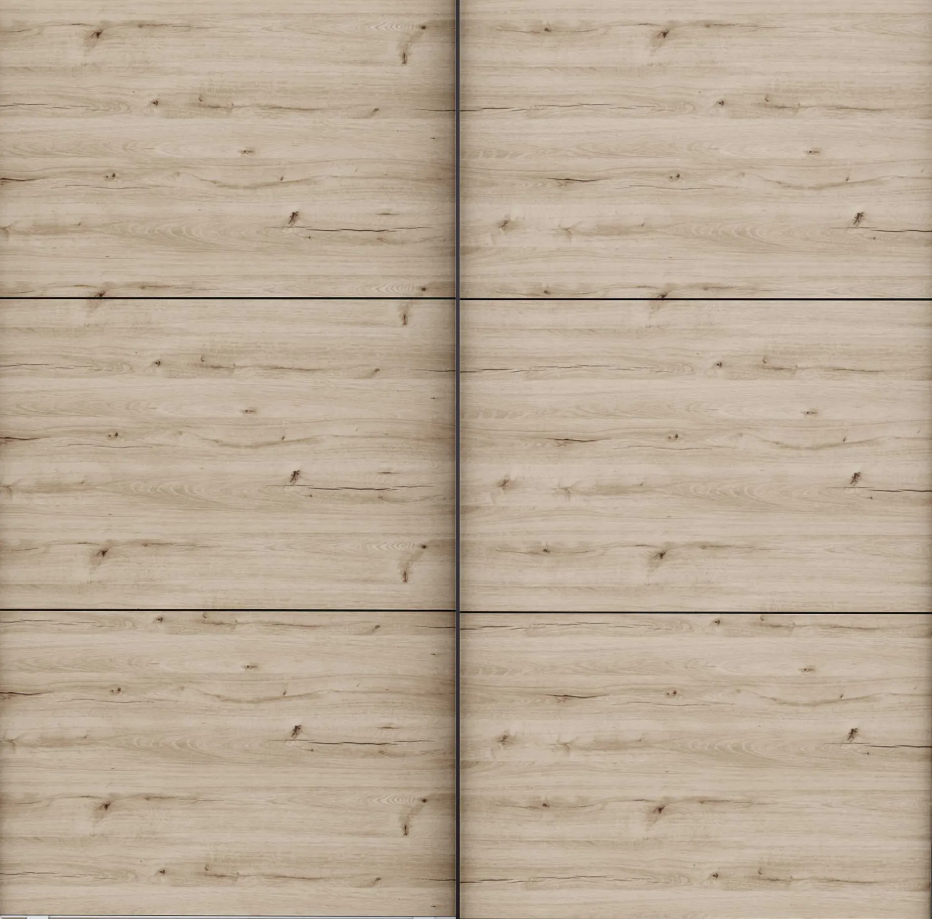 Kleiderschrank Alhambra - 221x60x224cm - Eiche Dekor