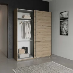 Kleiderschrank Alhambra - 178x60x224cm - Eiche Dekor