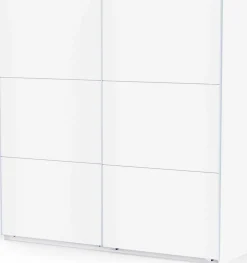 Kleiderschrank Alhambra - 221x60x224cm - weiß