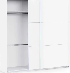 Kleiderschrank Alhambra - 221x60x224cm - weiß