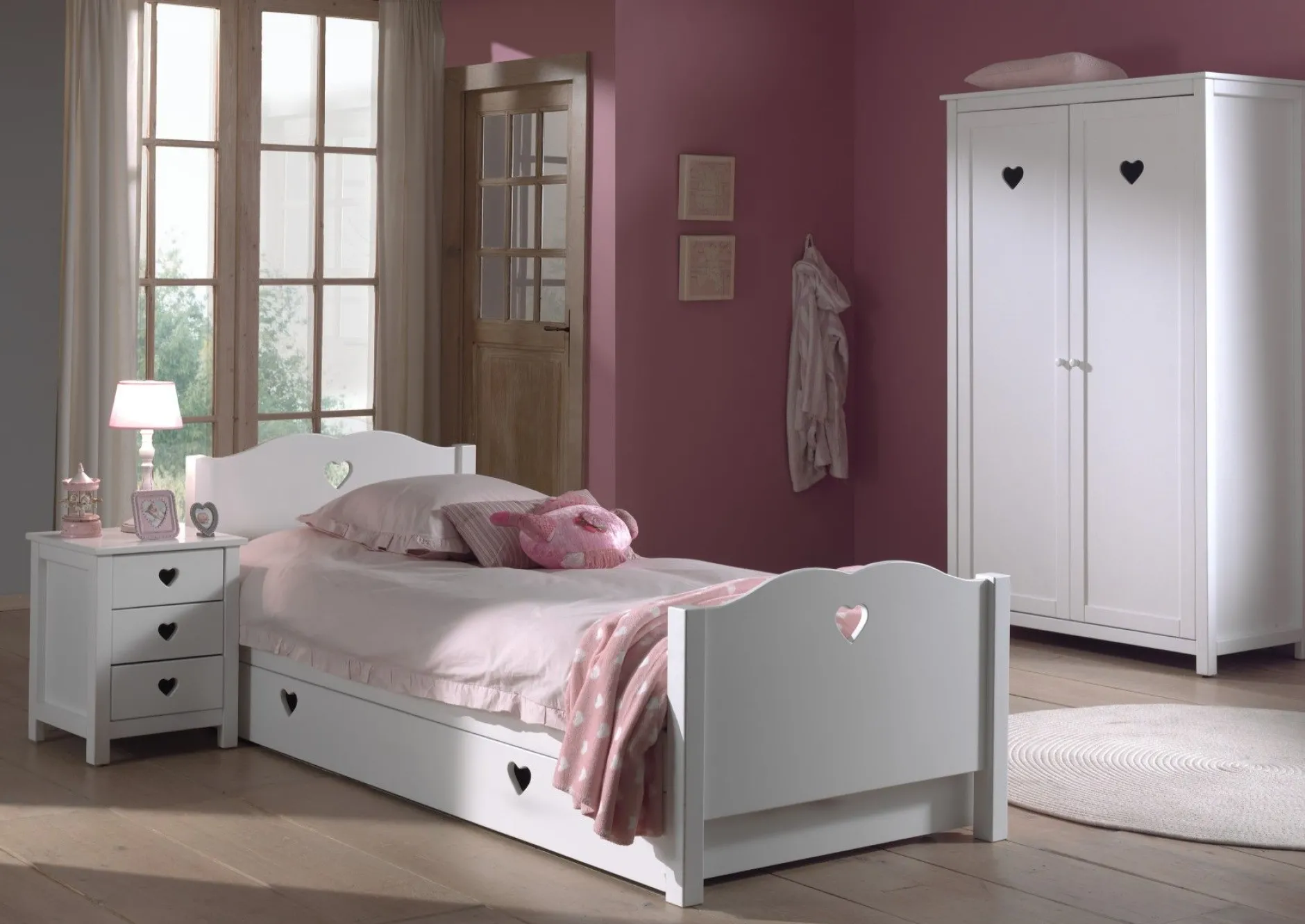 Kleiderschrank Amori Mädchen 2-türig - weiß