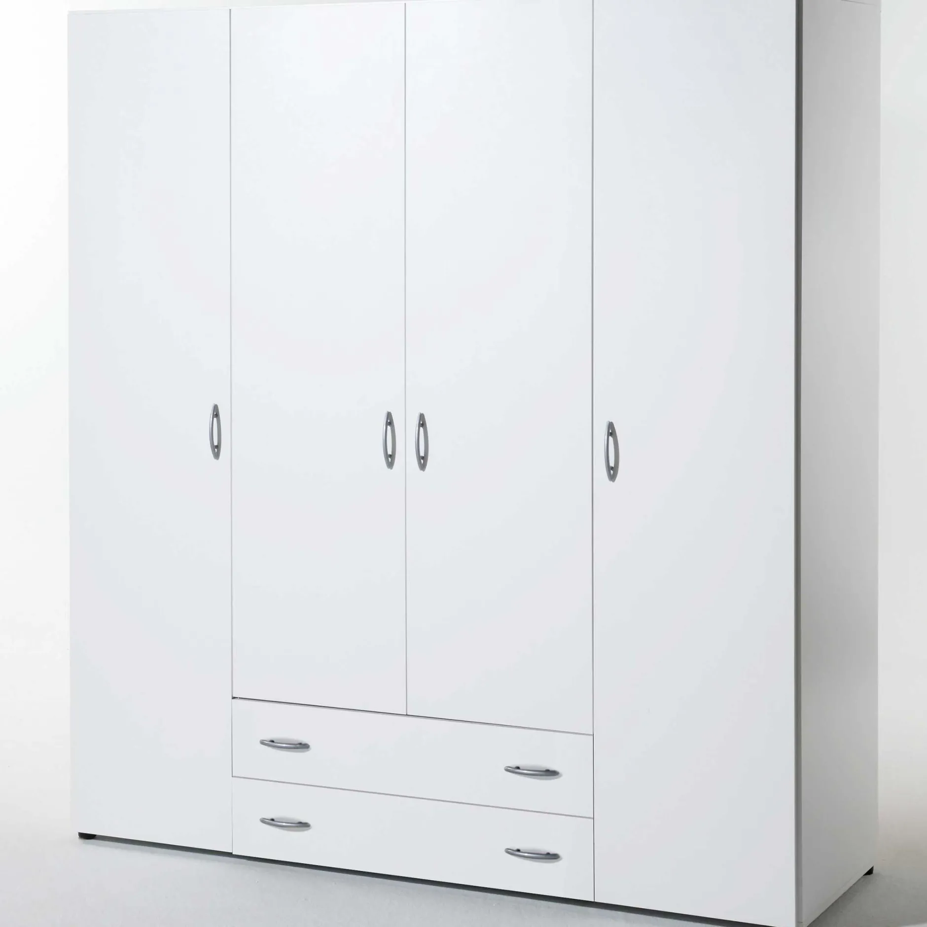 Kleiderschrank Base | 160 x 52 x 177 cm | Weiß