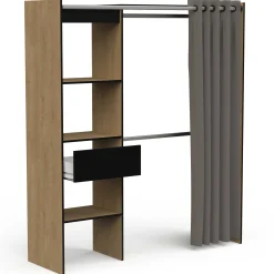 Kleiderschrank Chicago - 50x114x192 cm - Braun/Eiche