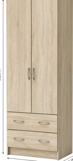 Kleiderschrank Diete-gebürstete Eiche