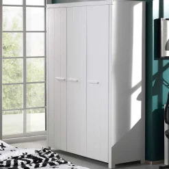 Kleiderschrank Erik 3-türig - weiß