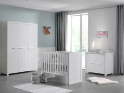 Kleiderschrank Erik 3-türig - weiß