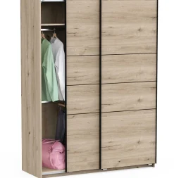 Kleiderschrank Faust - 148x60x203cm - 2 Türen - Eiche Dekor