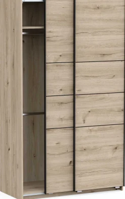 Kleiderschrank Faust - 117x60x203cm - 2 Türen - Eiche Dekor