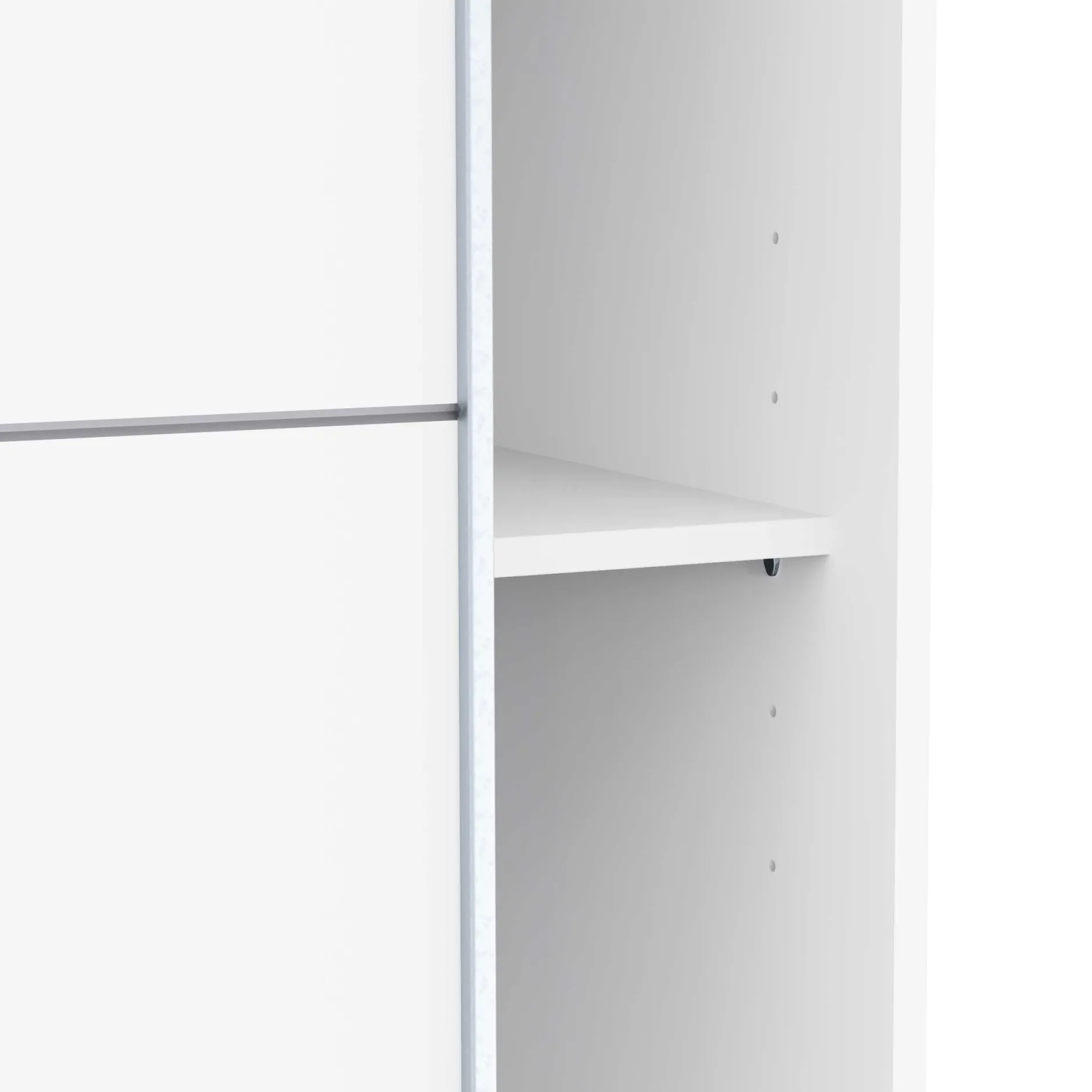 Kleiderschrank Faust - 117x60x203cm - 2 Türen - weiß