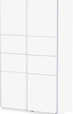 Kleiderschrank Faust - 117x60x203cm - 2 Türen - weiß