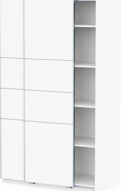 Kleiderschrank Faust - 117x60x203cm - 2 Türen - weiß