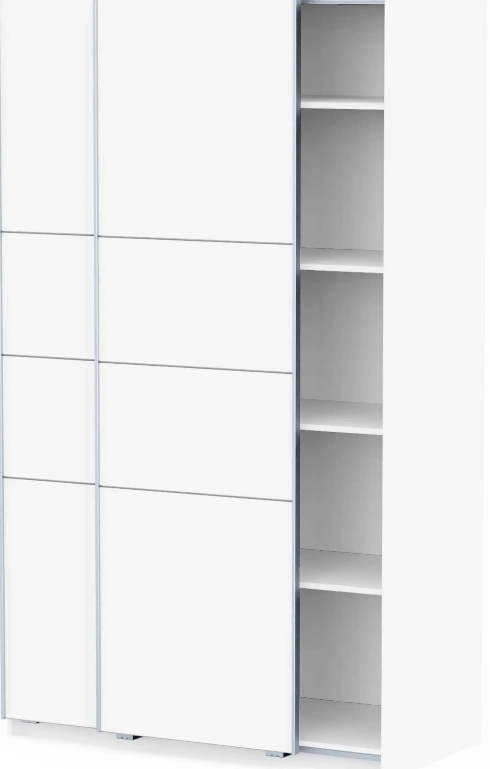 Kleiderschrank Faust - 117x60x203cm - 2 Türen - weiß