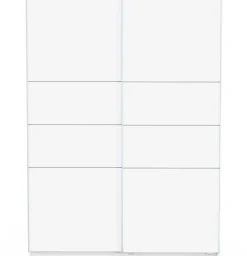 Kleiderschrank Faust - 148x60x203cm - 2 Türen - weiß