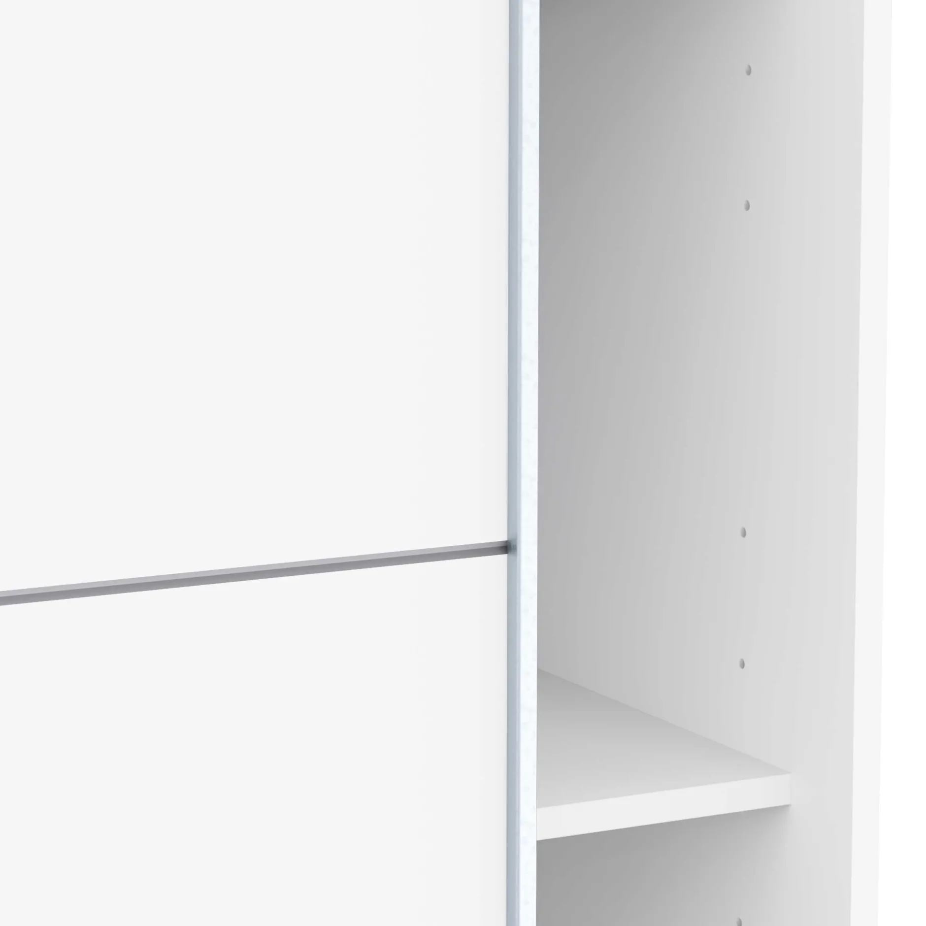 Kleiderschrank Faust - 148x60x203cm - 2 Türen - weiß