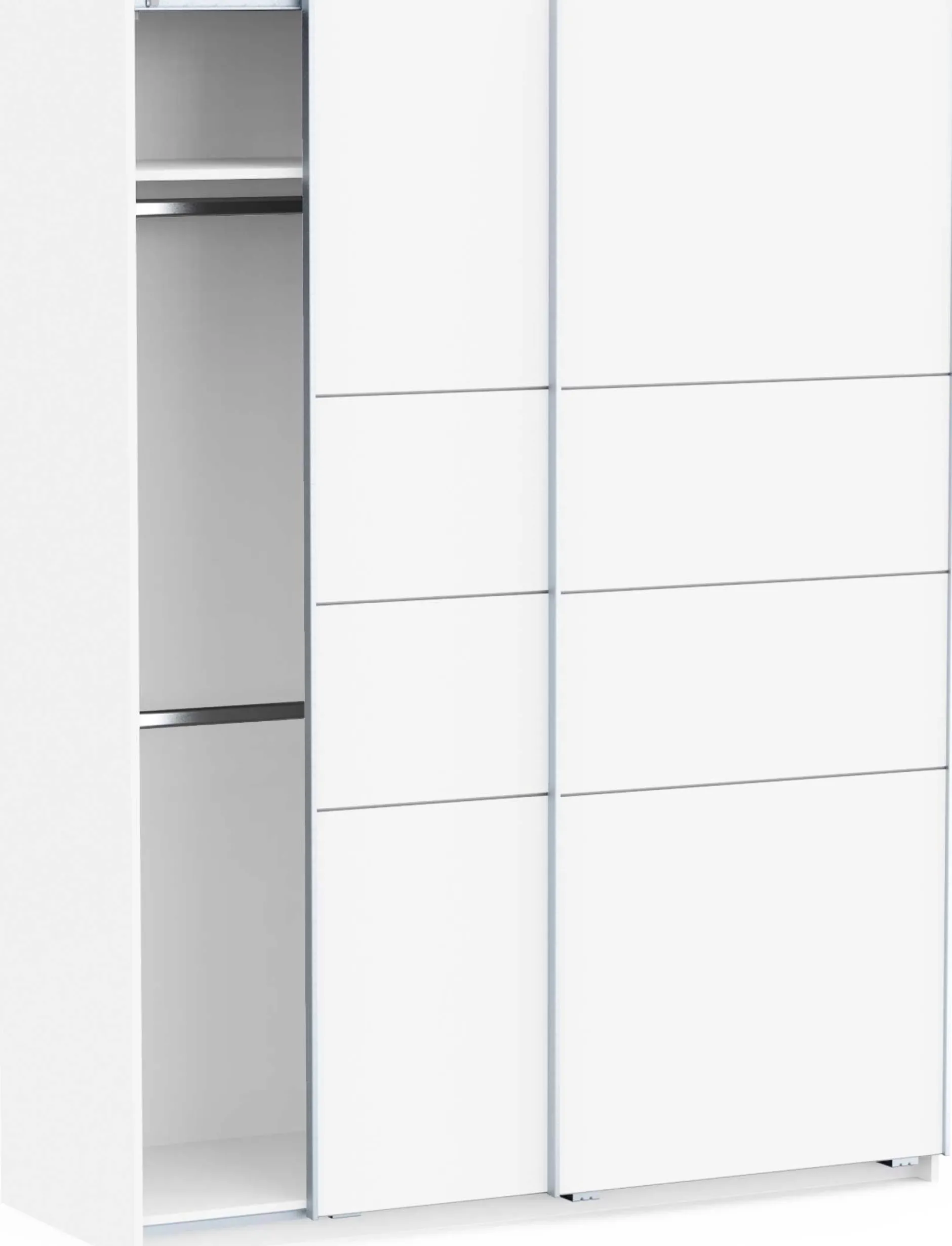 Kleiderschrank Faust - 148x60x203cm - 2 Türen - weiß