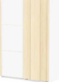 Kleiderschrank Heva - 140x64x203cm - 2 Türen - weiß/Eiche Dekor