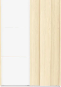 Kleiderschrank Heva - 140x64x203cm - 2 Türen - weiß/Eiche Dekor