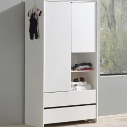 Kleiderschrank Kiddy 2 Türen - weiß