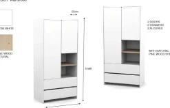 Kleiderschrank Kiddy 2 Türen - weiß