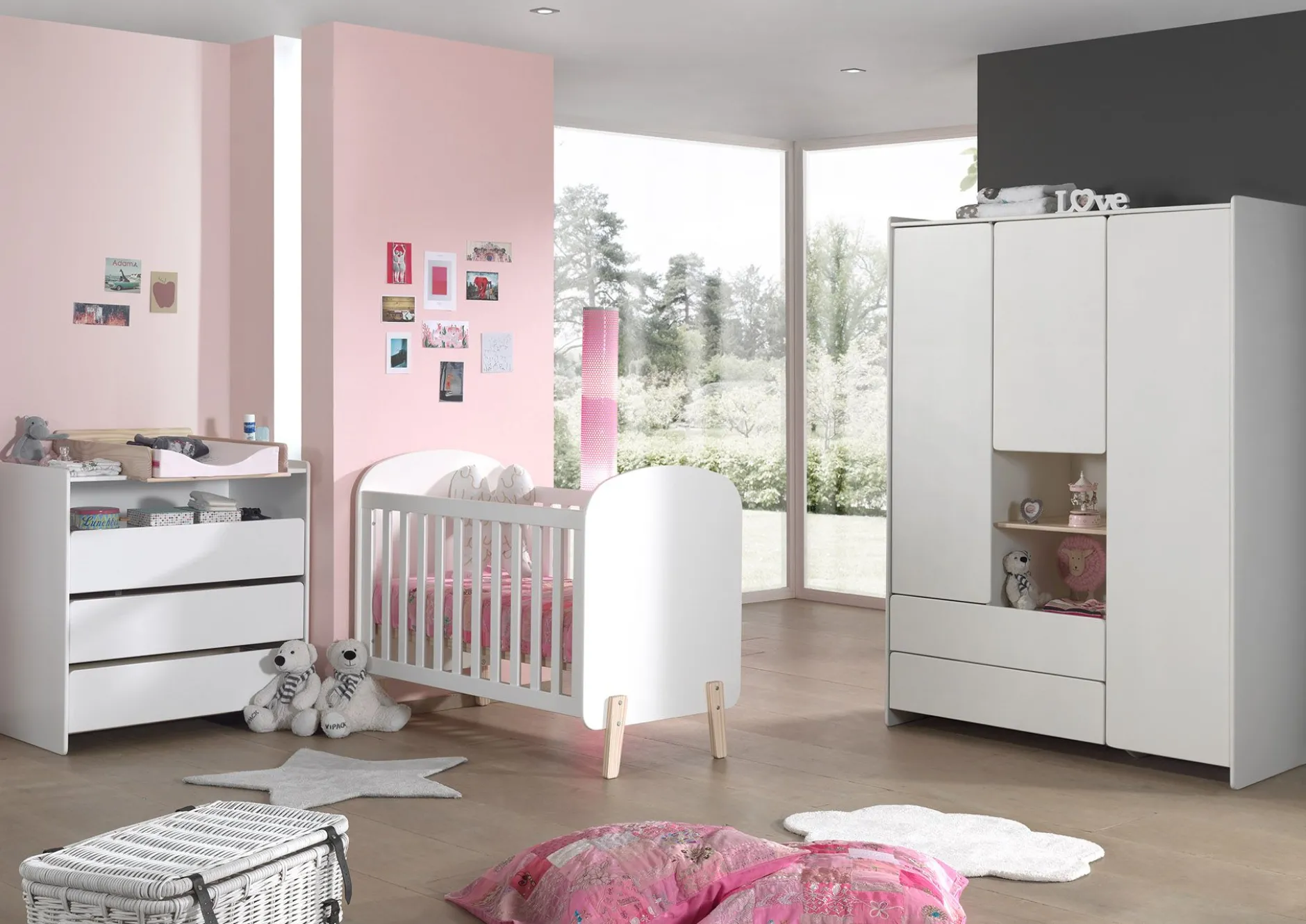 Kleiderschrank Kiddy 3 Türen - weiß