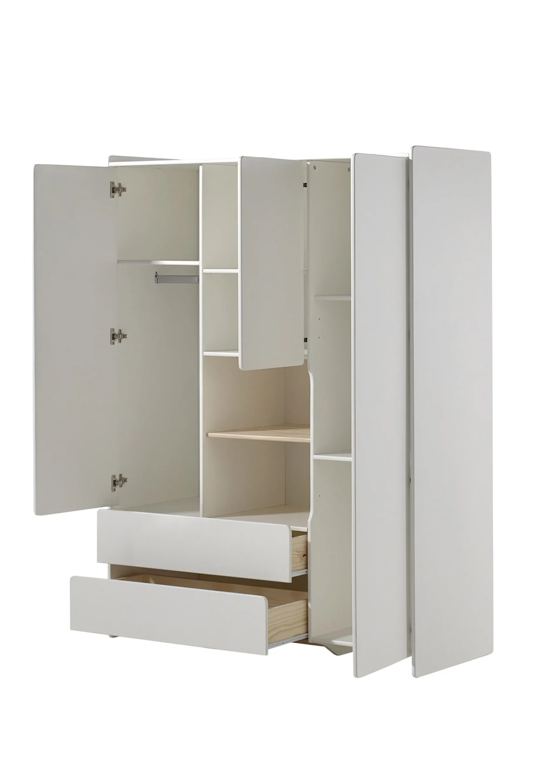 Kleiderschrank Kiddy 3 Türen - weiß