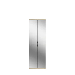 Kleiderschrank-Kombination Projekt X Emob - Artisan Oak/Weiß/Spiegel - 243x193x34 cm
