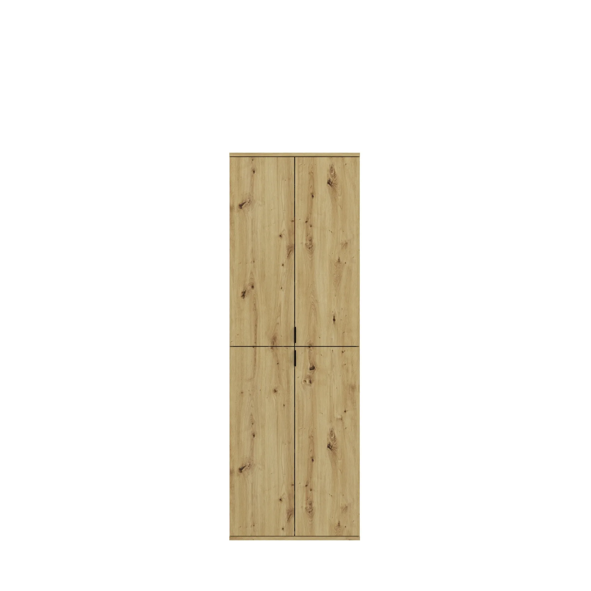 Kleiderschrank-Kombination Projekt X Emob - Artisan Oak/Weiß/Spiegel - 243x193x34 cm