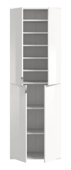 Kleiderschrank Kombination Projekt X Emob - Weiß Artisan Oak - 152x193x34 cm