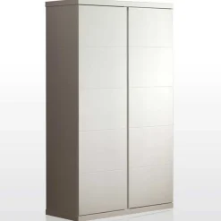 Kleiderschrank Lara 2 grifflose Türen - weiß