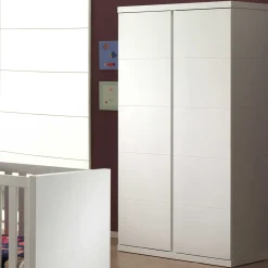 Kleiderschrank Lara 2 grifflose Türen - weiß