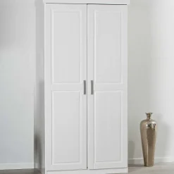 Kleiderschrank Leon mit 2 Türen - weiß