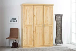 Kleiderschrank Leon mit 3 Türen - Kieferholz