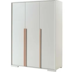Kleiderschrank London 146cm mit 3 Türen - weiß