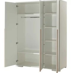 Kleiderschrank London 146cm mit 3 Türen - weiß