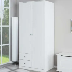 Kleiderschrank Martha 93cm mit 2 Türen - weiß
