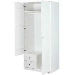 Kleiderschrank Martha 93cm mit 2 Türen - weiß