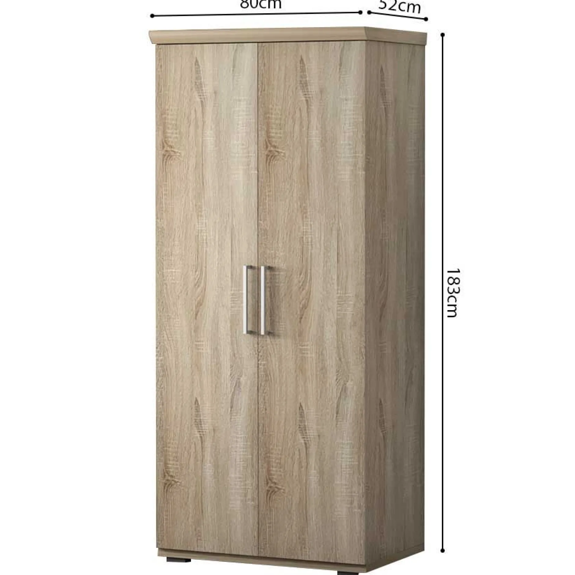 Kleiderschrank Nikkie 80 cm-sonoma Eiche