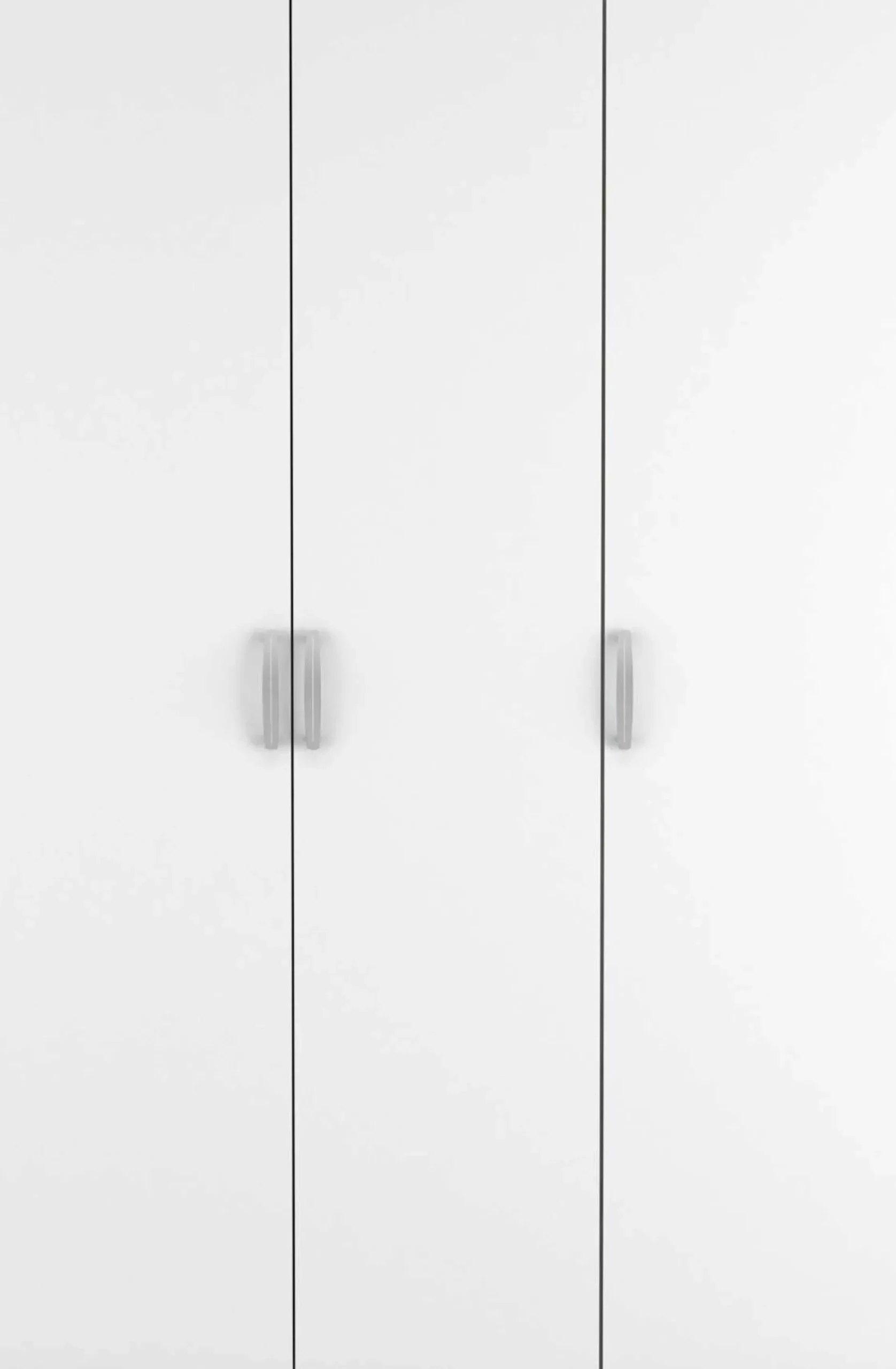 Kleiderschrank Noni-3 Flügeltüren, 1 Kleiderstange und 3 Einlegeböden-Shannon Eiche/Mattweiß
