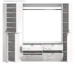 Kleiderschrank Projekt X Emob - Artisan Eiche - 212x193x34 cm