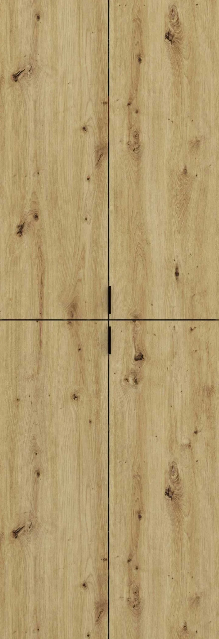 Kleiderschrank Projekt X Emob - Artisan Oak - 183x193x34 cm - Spiegel
