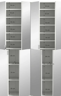 Kleiderschrank Projekt X Emob Artisan Eiche mit Spiegel 122x193x34 cm