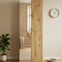 Kleiderschrank Projekt X Emob - Artisan Oak - 60x193x34 cm - Spiegel