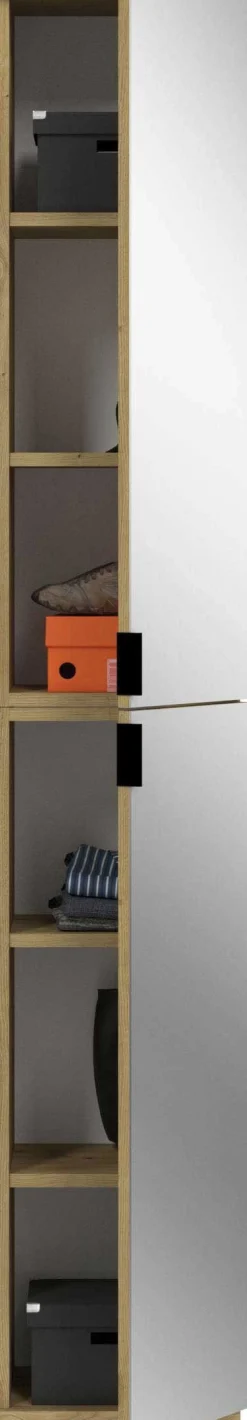 Kleiderschrank Projekt X Emob - Artisan Oak - 60x193x34 cm - Spiegel