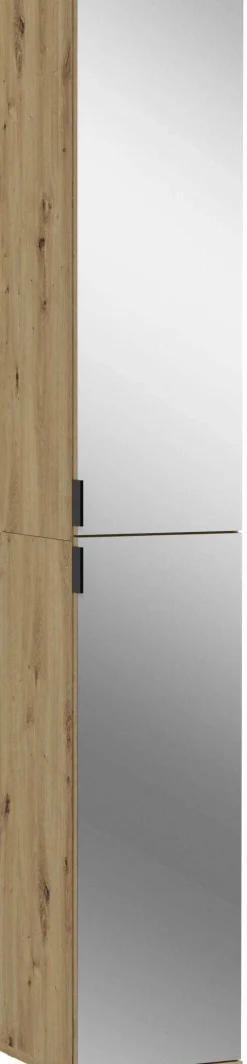 Kleiderschrank Projekt X Emob - Artisan Oak - 91x193x34 cm - Spiegeltüren