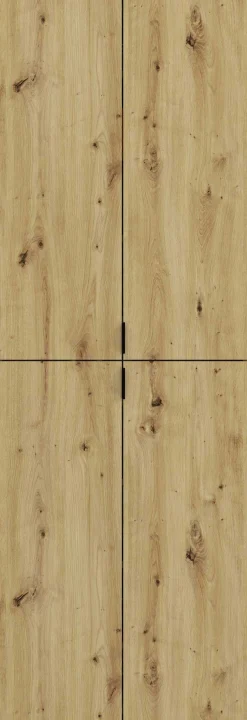 Kleiderschrank Projekt X Emob - Artisan Eiche Spiegel - 122x193x34 cm
