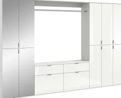 Kleiderschrank Projekt X Xonox - Weiß Hochglanz - 273x193x34 cm