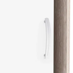 Kleiderschrank Rollo - 102x55x192cm - 2 Türen - weiß/Eiche Dekor
