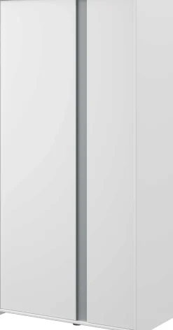 Kleiderschrank Rue mit 2 Türen - weiß/grau oder weiß/rosa