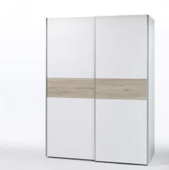Kleiderschrank Salamanca 170cm mit 2 Türen - weiß/Eiche