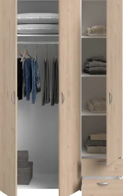 Kleiderschrank Salvador | 3 Türen, 2 Schubladen | Jackson Oak